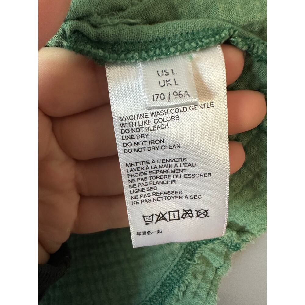 Urban Outfitters Green Gauzy Crop Top Large - Picture 3 of 6